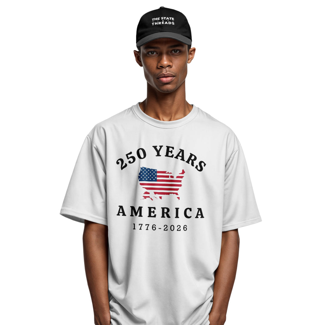 USA Map 250th Anniversary T-Shirt | American Independence Tee