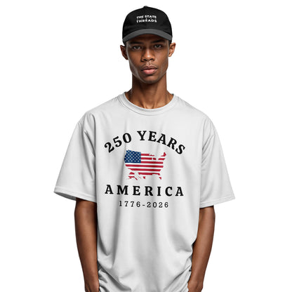 USA Map 250th Anniversary T-Shirt | American Independence Tee