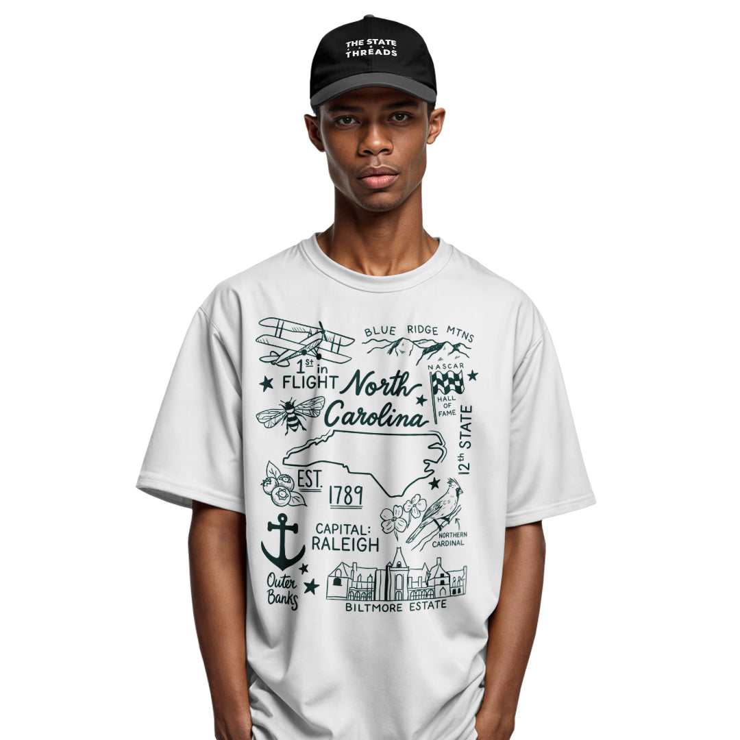 North Carolina Themed T-Shirt | NC Commemorative Tee