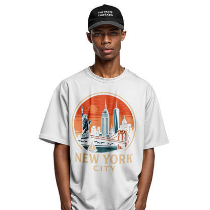 NYC Cartoon Panorama T-Shirt | Classic Relaxed Style Tee