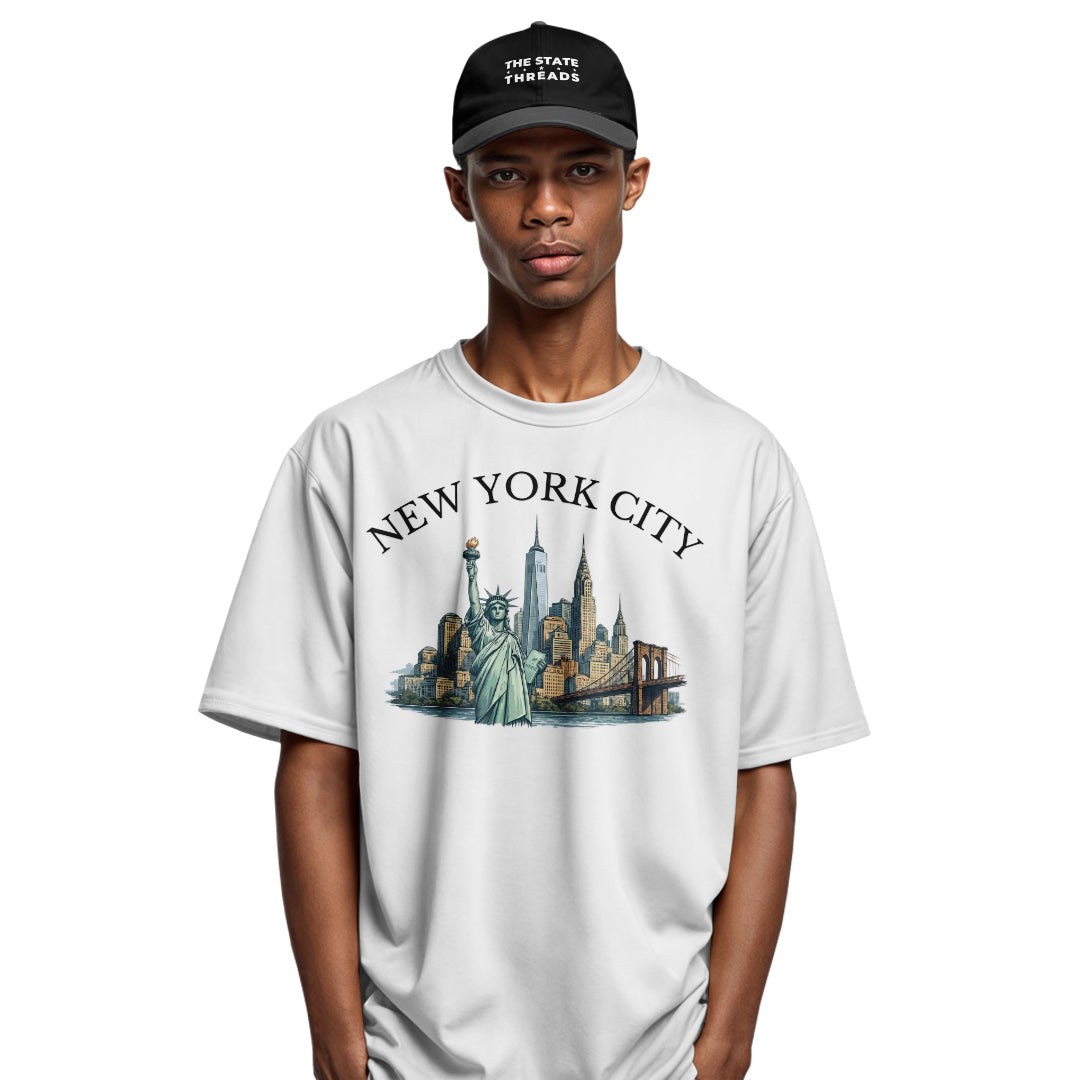 NYC Statue of Liberty Logo T-Shirt | New York Souvenir Tee