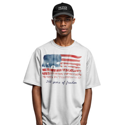 Floral American Flag T-Shirt | Wildflower Patriotic Tee