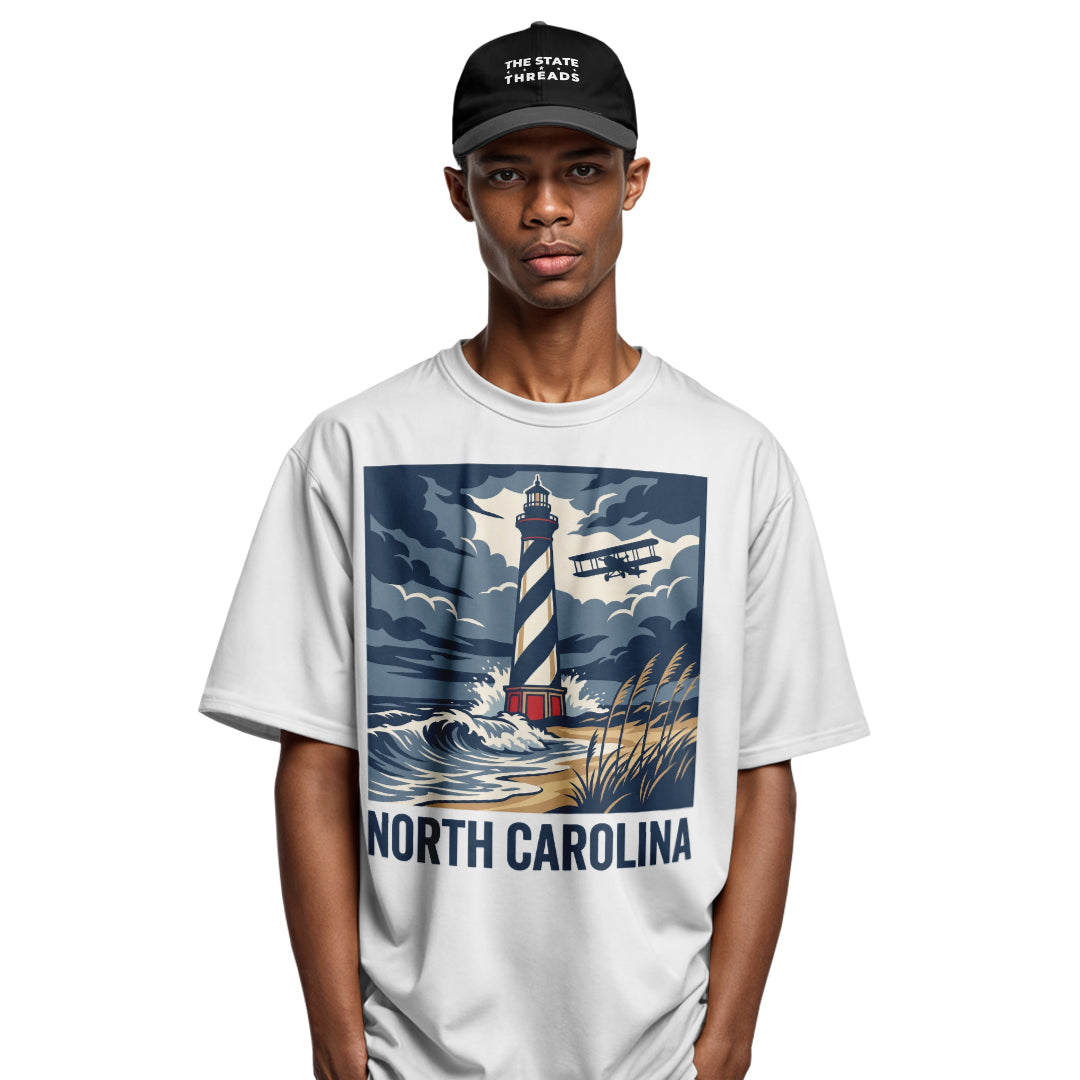 North Carolina Lighthouse T-Shirt | Coastal Solitude Tee