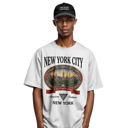 NYC Cartoon Style T-Shirt | Traditional Classic Tee
