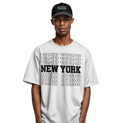 New York Word Print T-Shirt | Unique Souvenir Fashion Tee