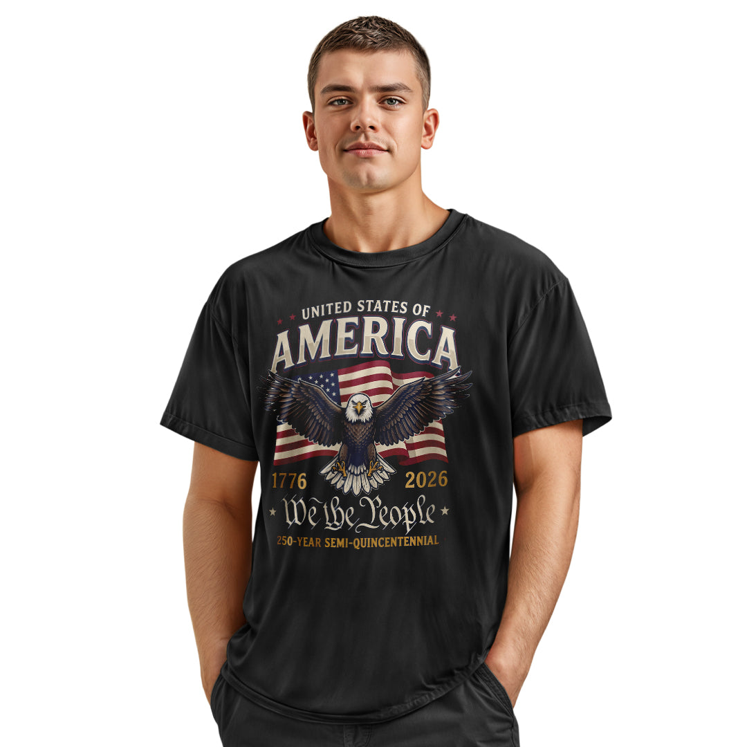 Retro USA 250th Anniversary T-Shirt | 1776-2026 Patriotic Tee