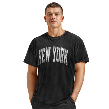 New York Vintage Lettering T-Shirt | NYC Souvenir Gift Tee
