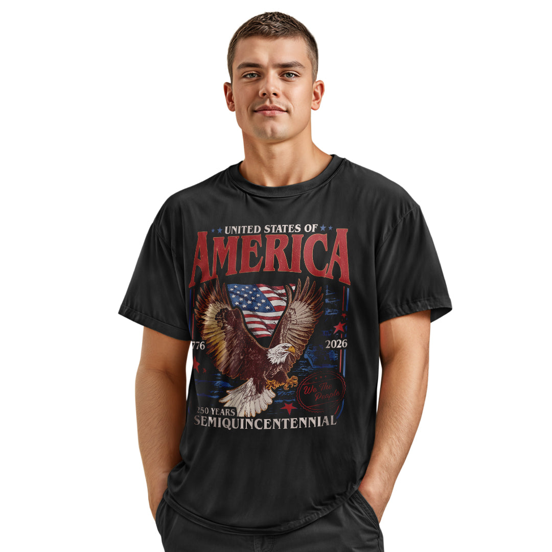 Happy 250th Birthday USA T-Shirt | 1776-2026 Retro Tee