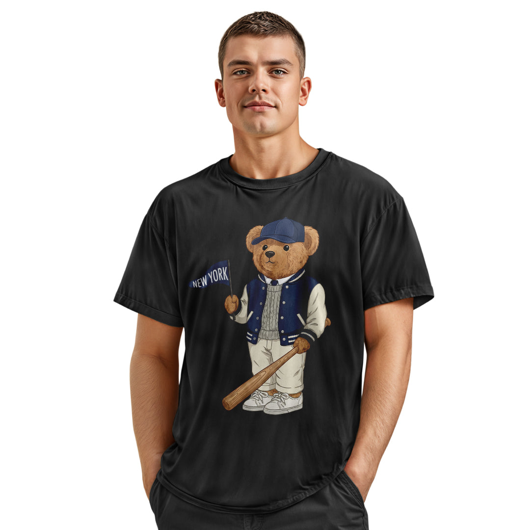 Baseball Bear NYC T-Shirt | Cute New York Sports Tee