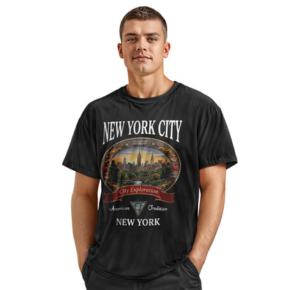 NYC Cartoon Style T-Shirt | Traditional Classic Tee