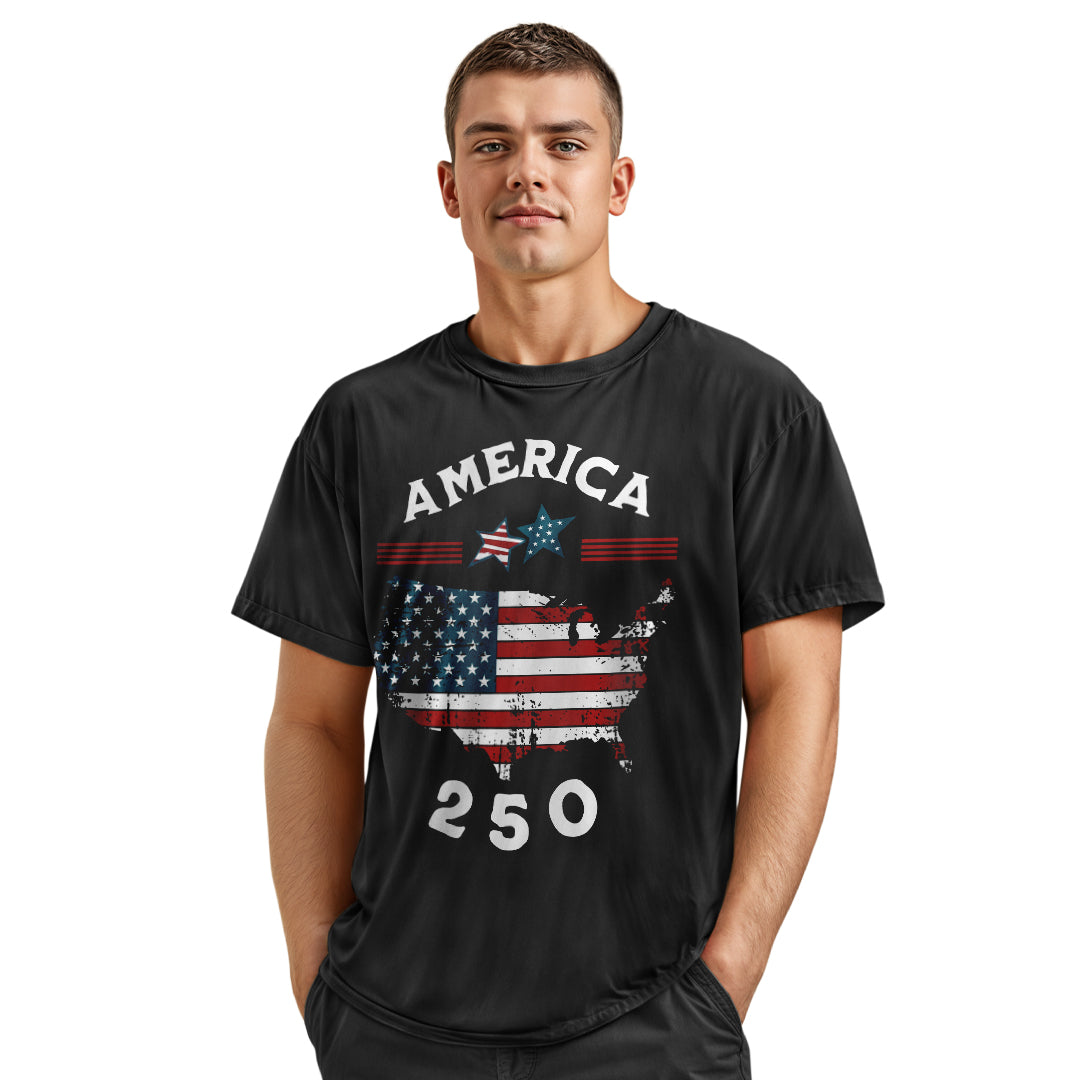 America Map 250 Years T-Shirt | Independence Day Tee