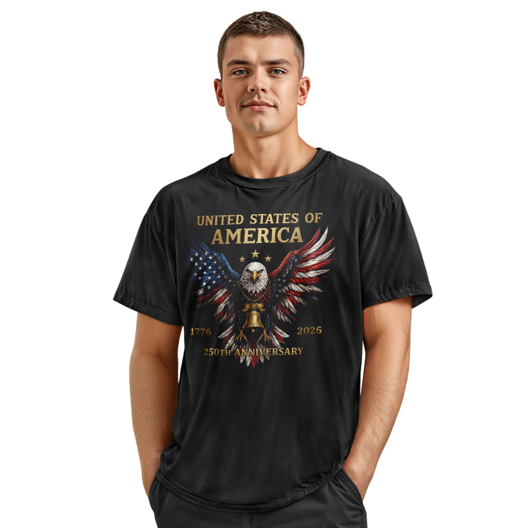 USA Patriotic Eagle T-Shirt | 1776-2026 250th Anniversary Tee