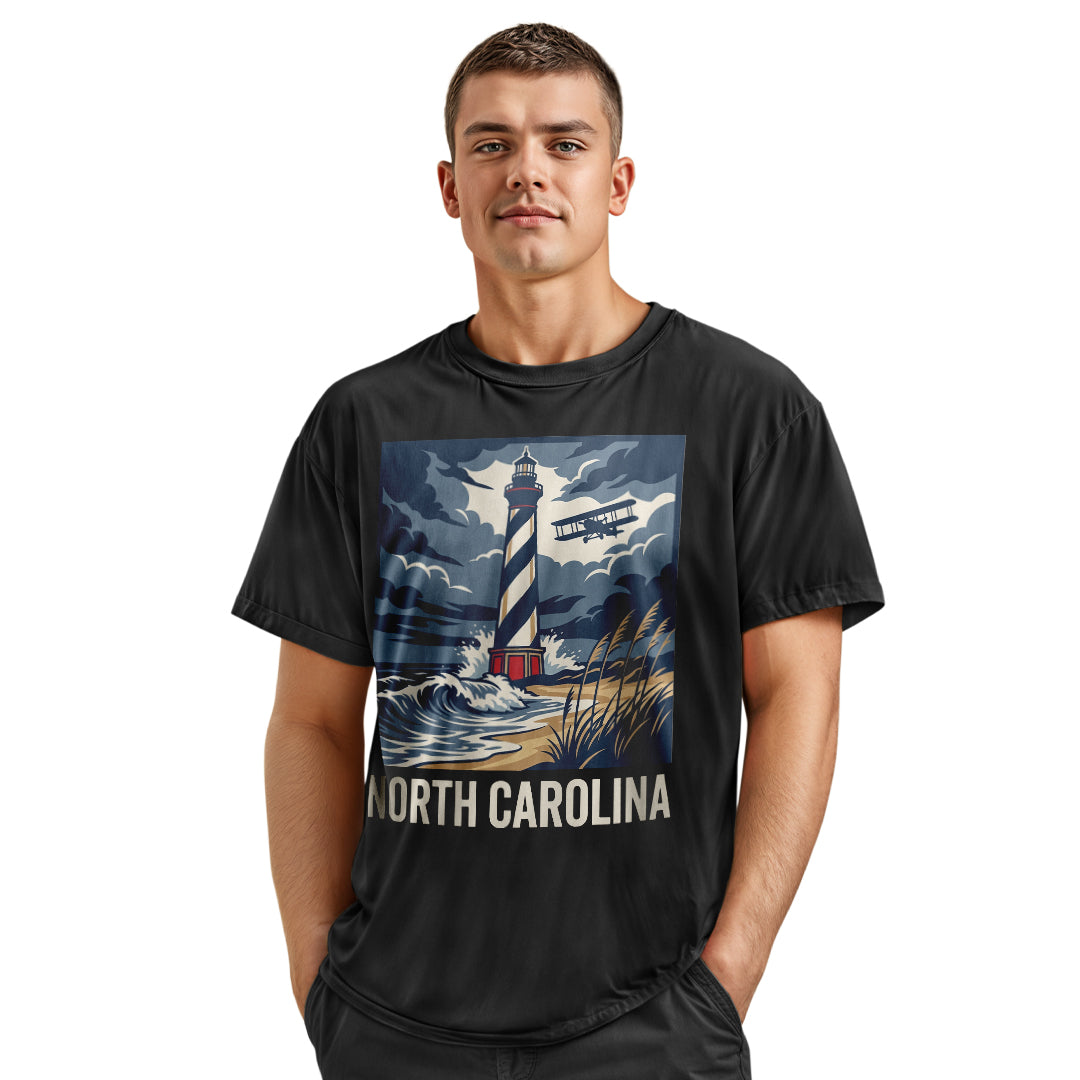 North Carolina Lighthouse T-Shirt | Coastal Solitude Tee
