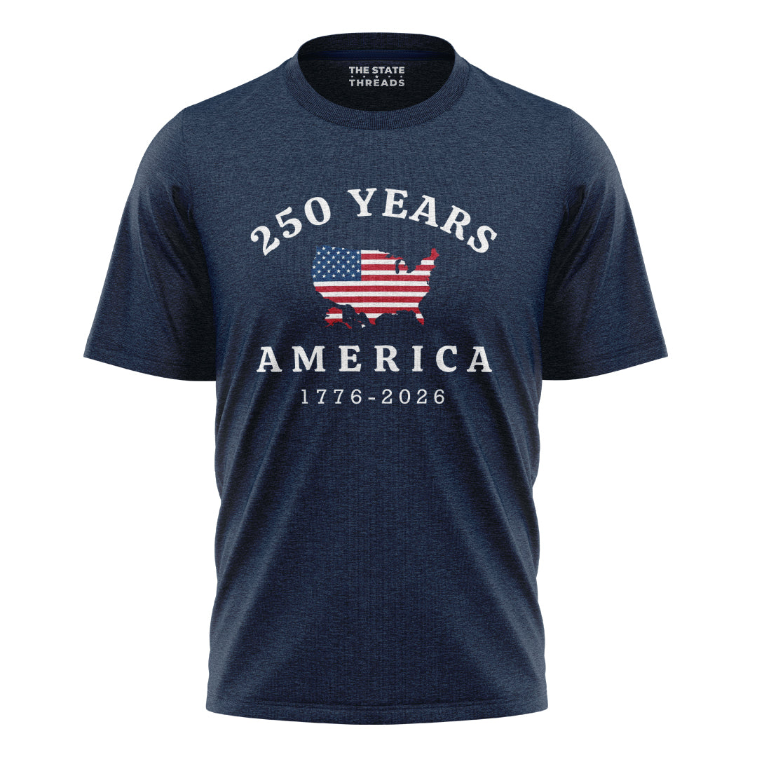USA Map 250th Anniversary T-Shirt | American Independence Tee