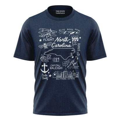 North Carolina Themed T-Shirt | NC Commemorative Tee