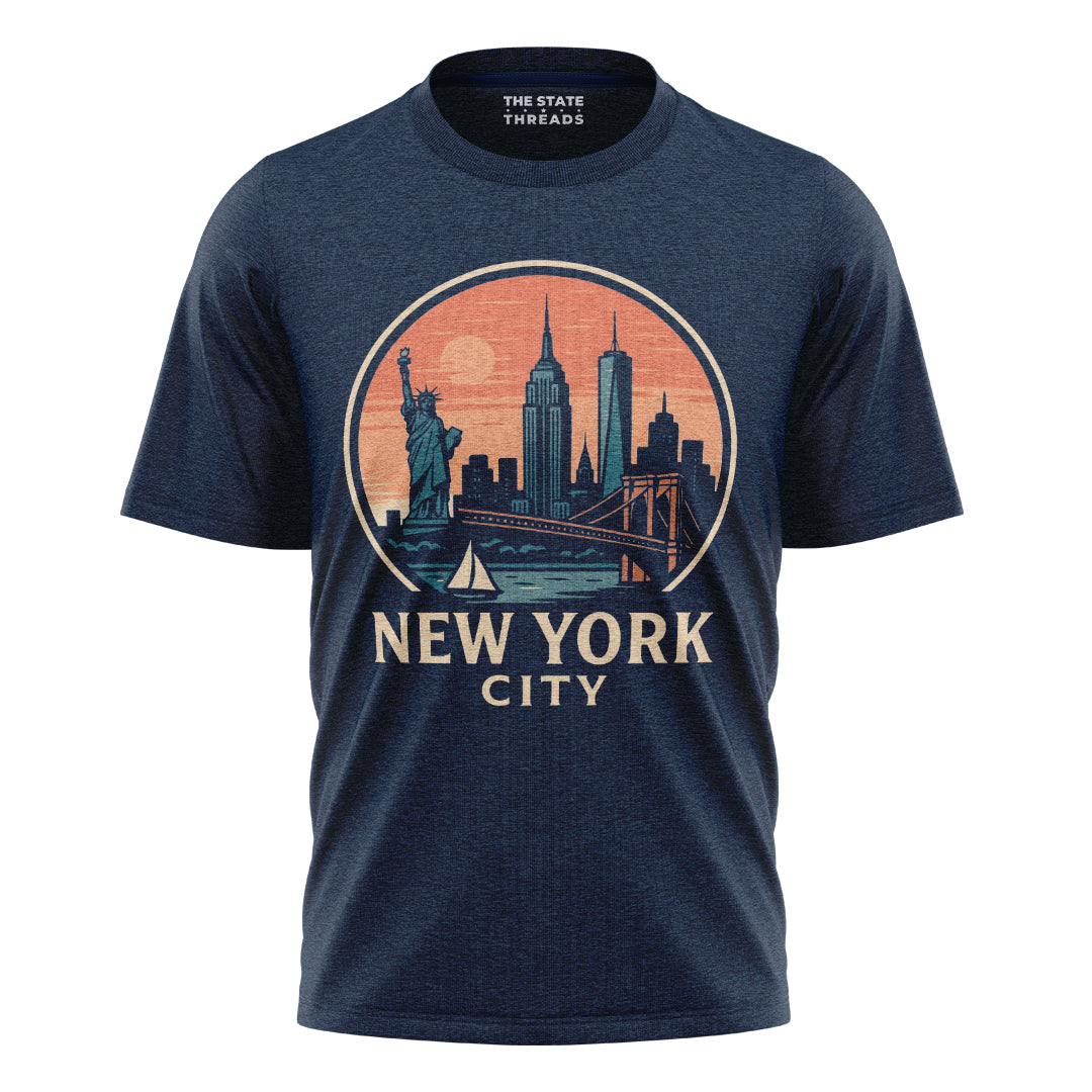 NYC Cartoon Panorama T-Shirt | Classic Relaxed Style Tee