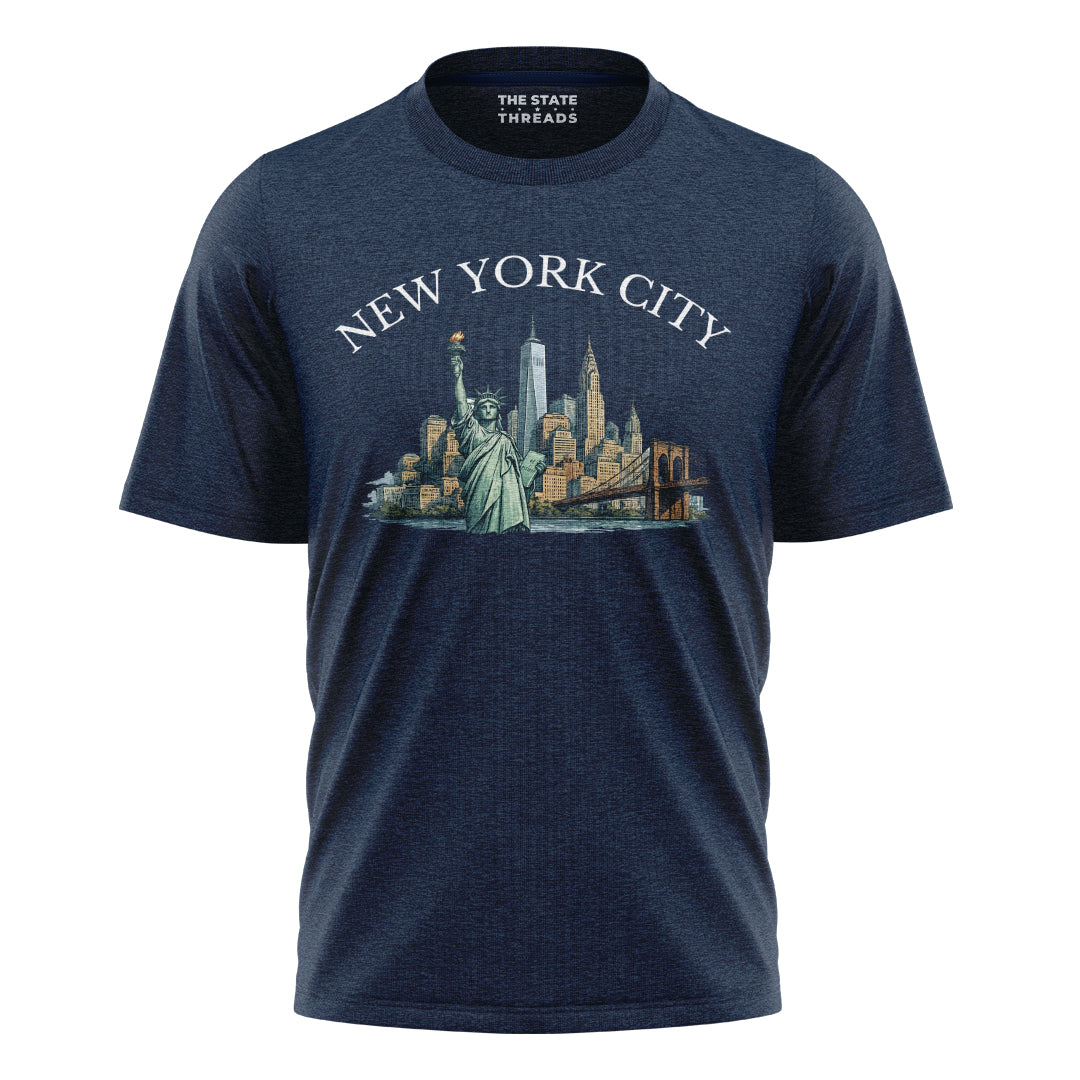 NYC Statue of Liberty Logo T-Shirt | New York Souvenir Tee