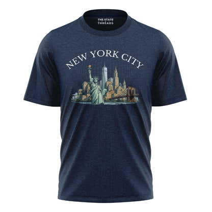 NYC Statue of Liberty Logo T-Shirt | New York Souvenir Tee