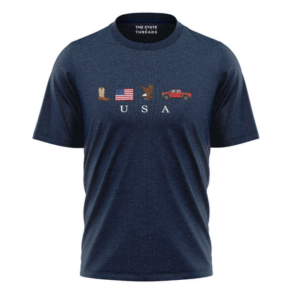 USA Represent America T-Shirt | Basic Patriotic Love Tee
