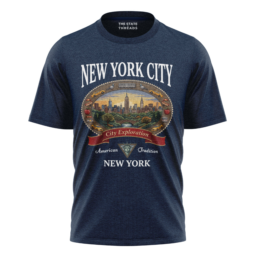 NYC Cartoon Style T-Shirt | Traditional Classic Tee