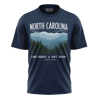 North Carolina Long Ridges T-Shirt | Pine Forest Landscape Tee