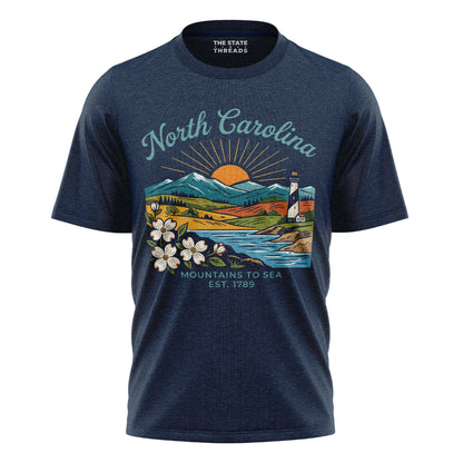 North Carolina Landscape T-Shirt | Colorful Beautiful Tee