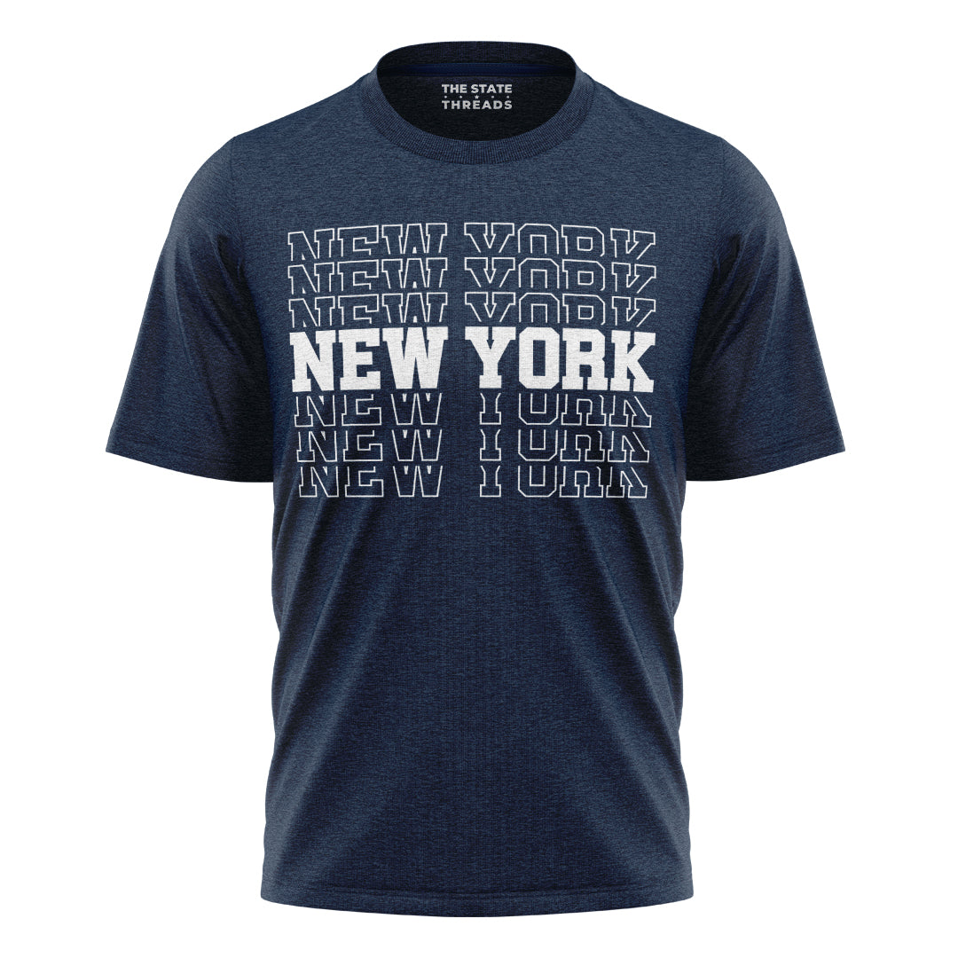 New York Word Print T-Shirt | Unique Souvenir Fashion Tee