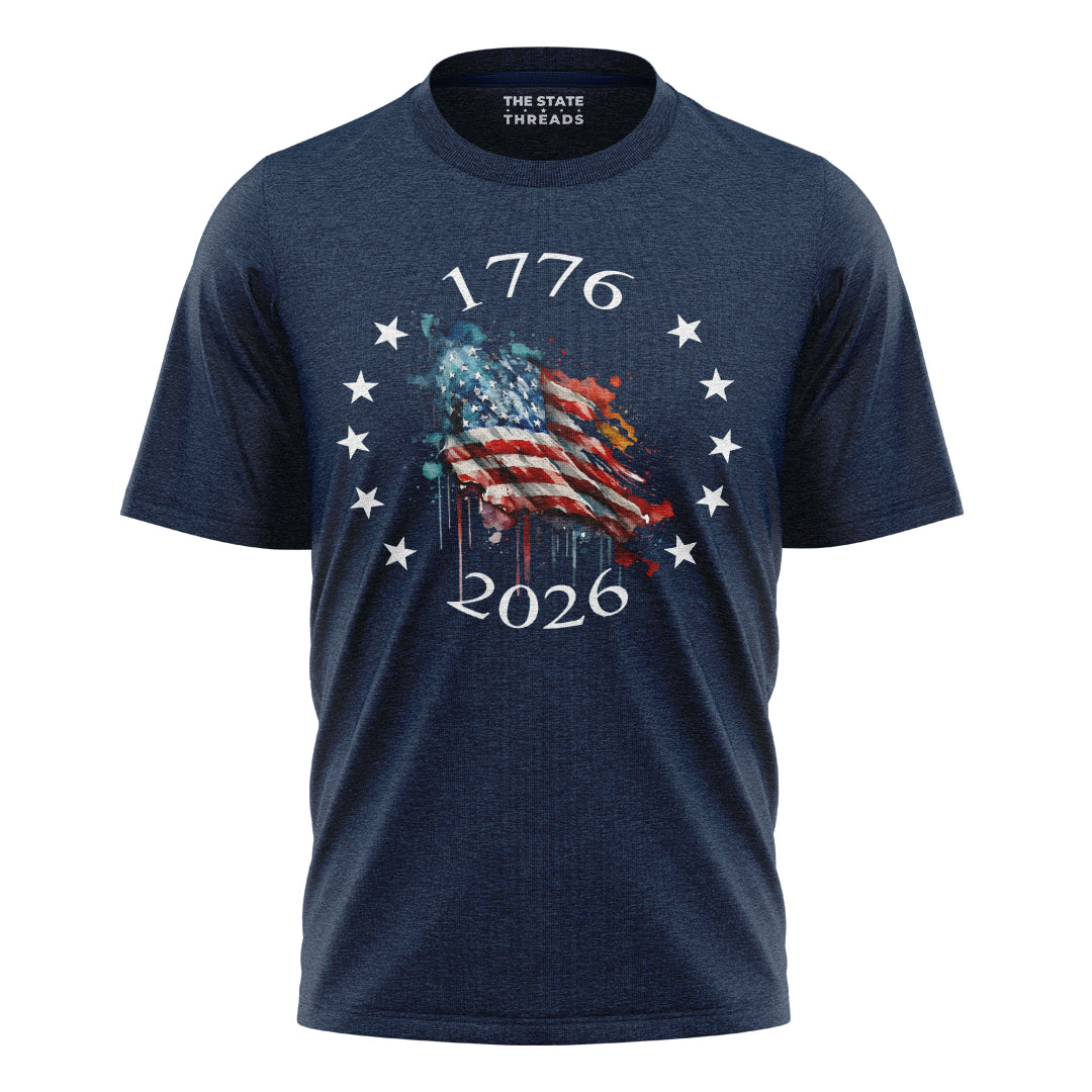 USA Star Map 250th T-Shirt | 1776-2026 Round Design Tee