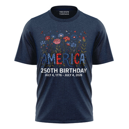 250 Years of Independence T-Shirt | Colorful Wildflower Tee