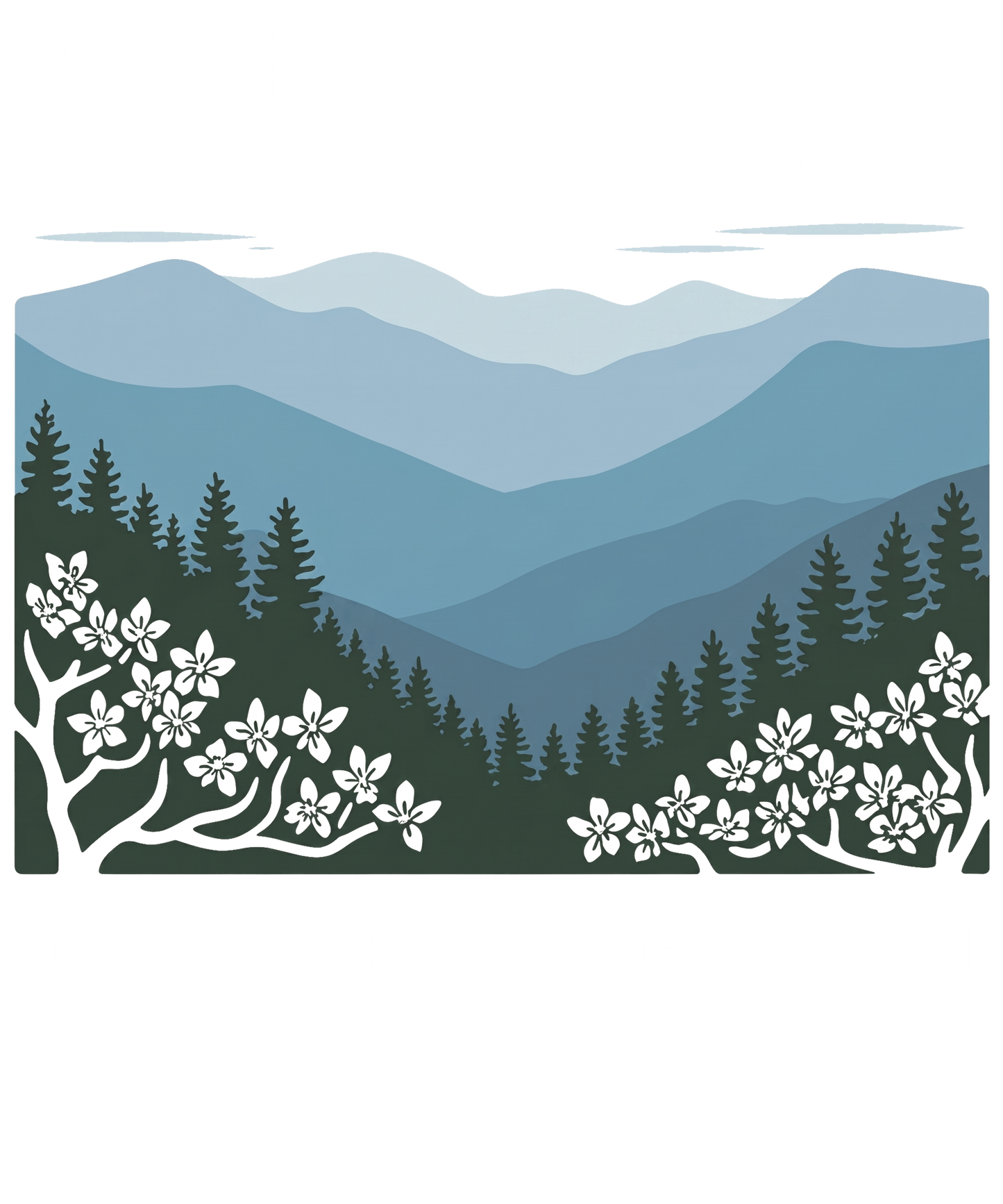 North Carolina Long Ridges T-Shirt | Pine Forest Landscape Tee