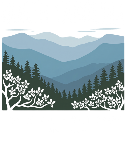 North Carolina Long Ridges T-Shirt | Pine Forest Landscape Tee