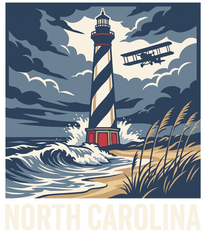 North Carolina Lighthouse T-Shirt | Coastal Solitude Tee