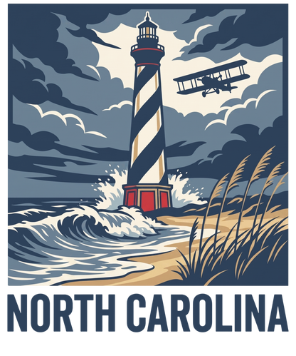 North Carolina Lighthouse T-Shirt | Coastal Solitude Tee