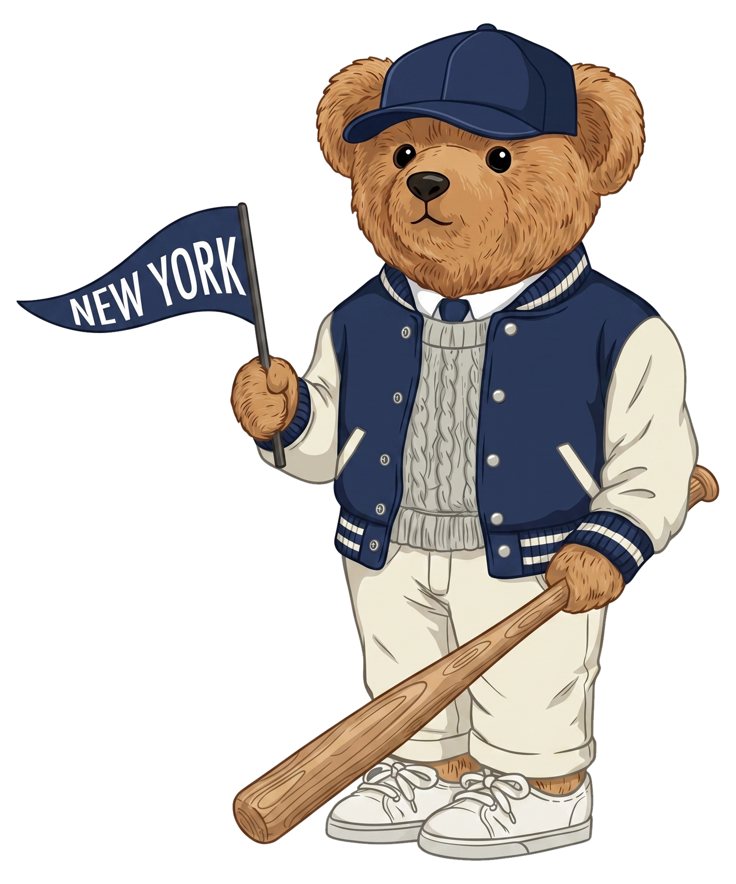 Baseball Bear NYC T-Shirt | Cute New York Sports Tee