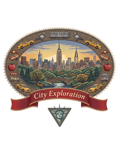 NYC Cartoon Style T-Shirt | Traditional Classic Tee