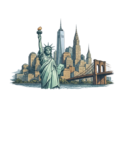 NYC Statue of Liberty Logo T-Shirt | New York Souvenir Tee
