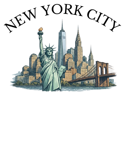 NYC Statue of Liberty Logo T-Shirt | New York Souvenir Tee
