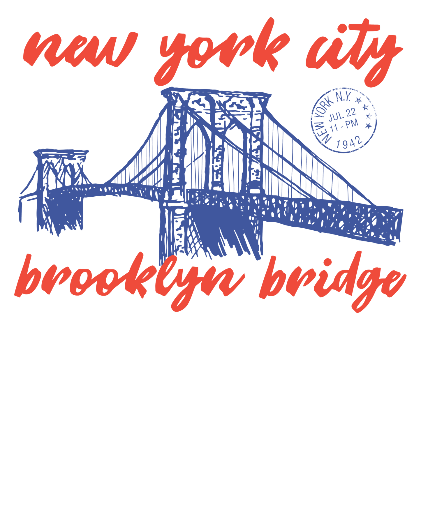 Brooklyn Bridge Commemorative T-Shirt | NYC Travel Tee