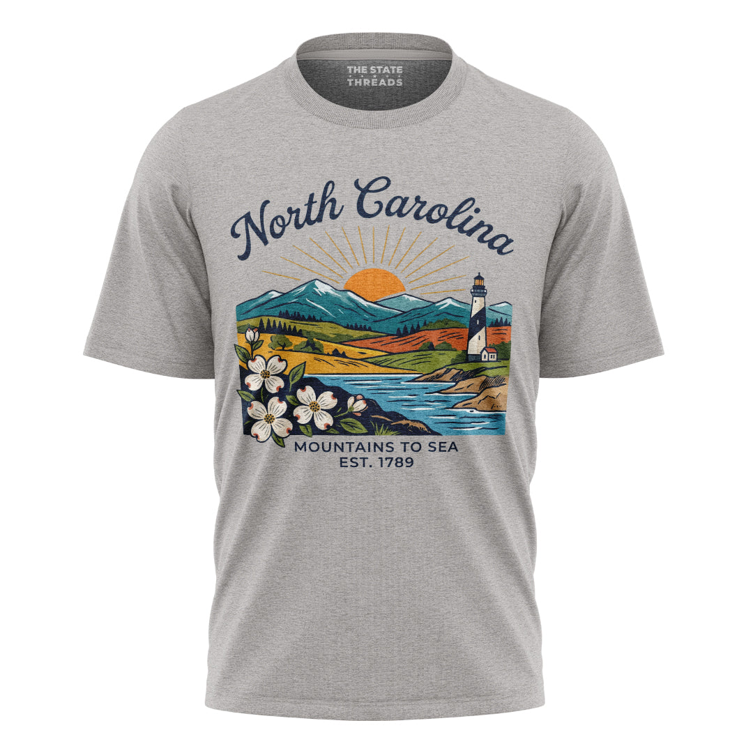 North Carolina Landscape T-Shirt | Colorful Beautiful Tee