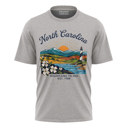 North Carolina Landscape T-Shirt | Colorful Beautiful Tee