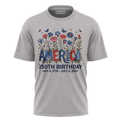 250 Years of Independence T-Shirt | Colorful Wildflower Tee