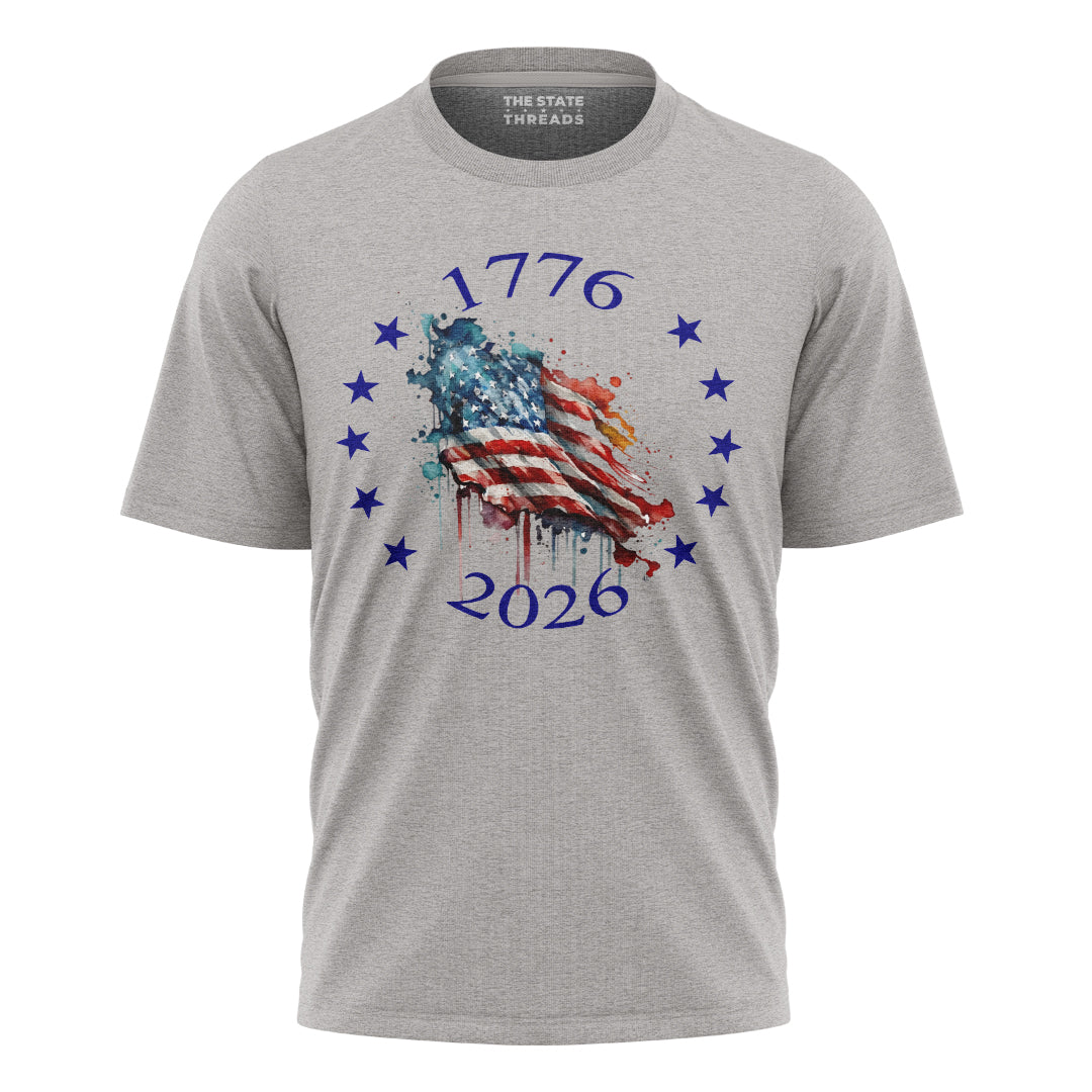 USA Star Map 250th T-Shirt | 1776-2026 Round Design Tee
