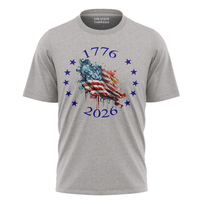 USA Star Map 250th T-Shirt | 1776-2026 Round Design Tee