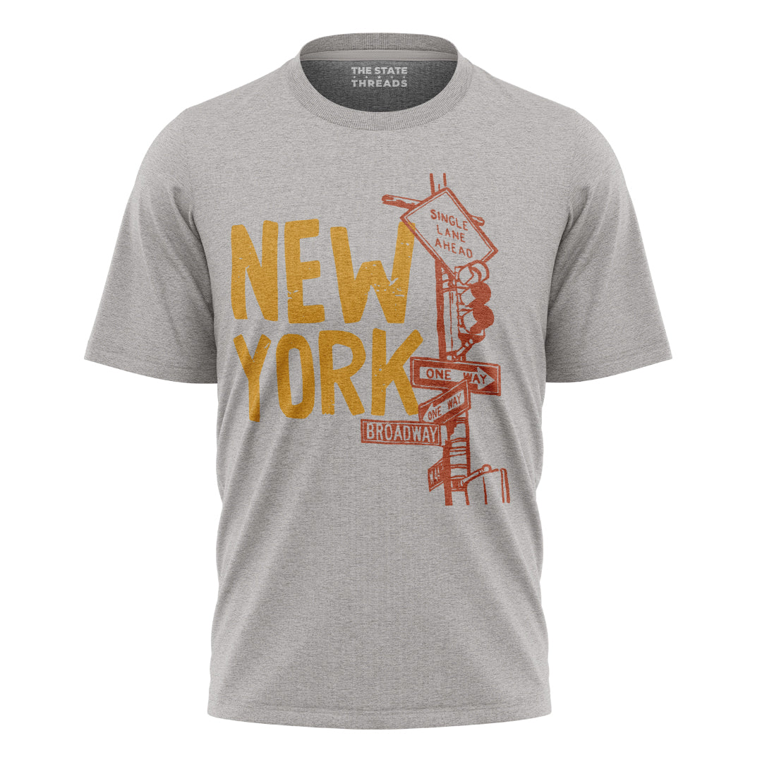 New York Gold Lettering T-Shirt | Bold Street Style Tee
