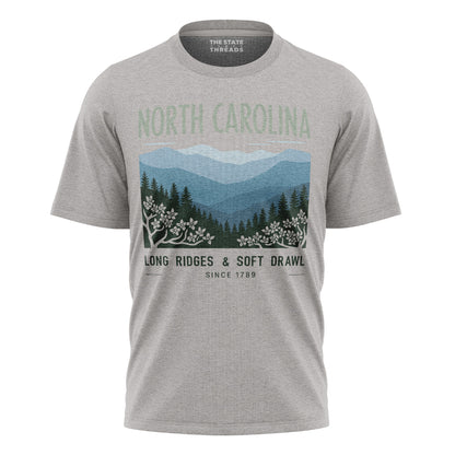 North Carolina Long Ridges T-Shirt | Pine Forest Landscape Tee
