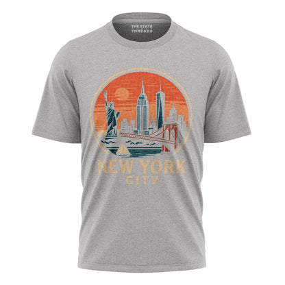 NYC Cartoon Panorama T-Shirt | Classic Relaxed Style Tee