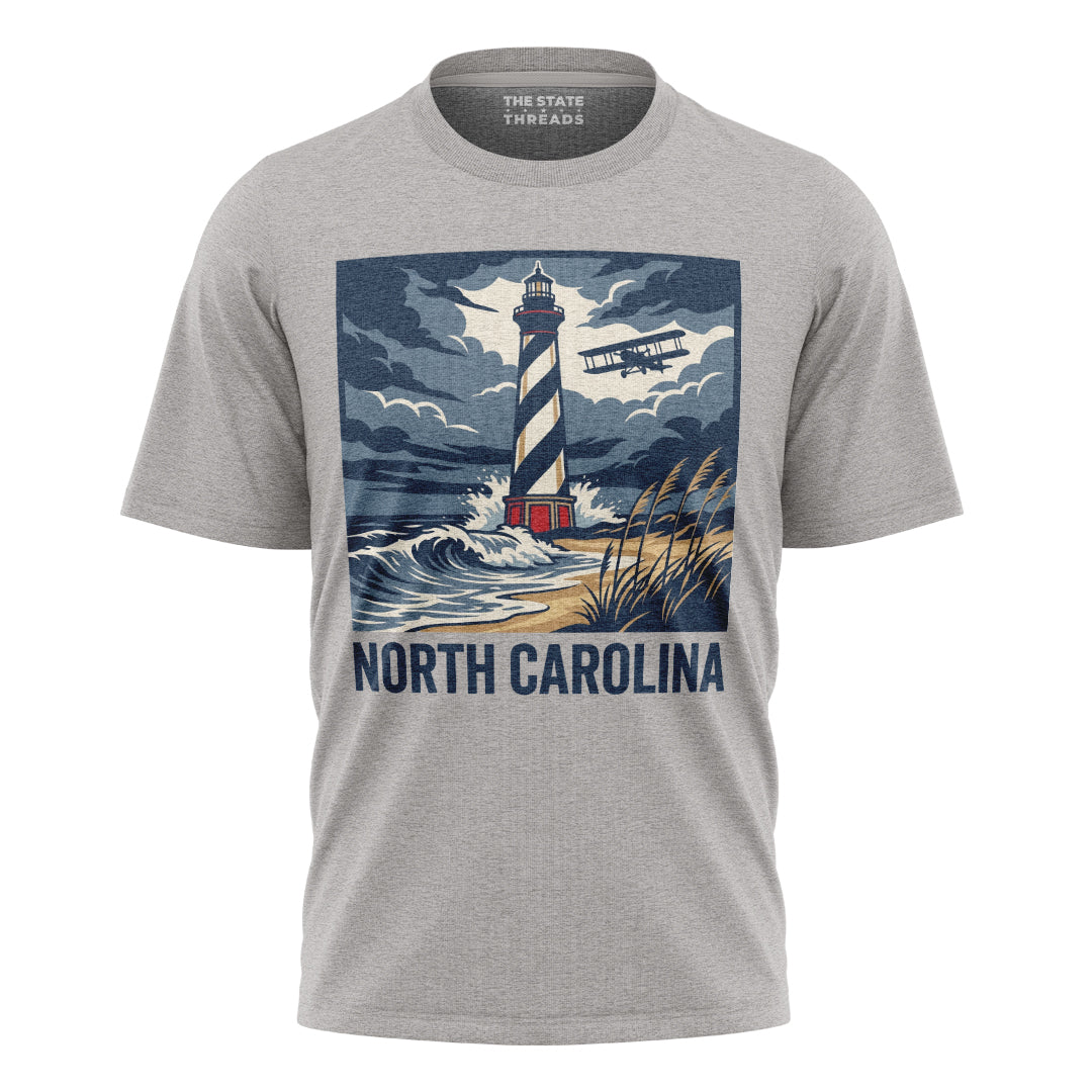 North Carolina Lighthouse T-Shirt | Coastal Solitude Tee