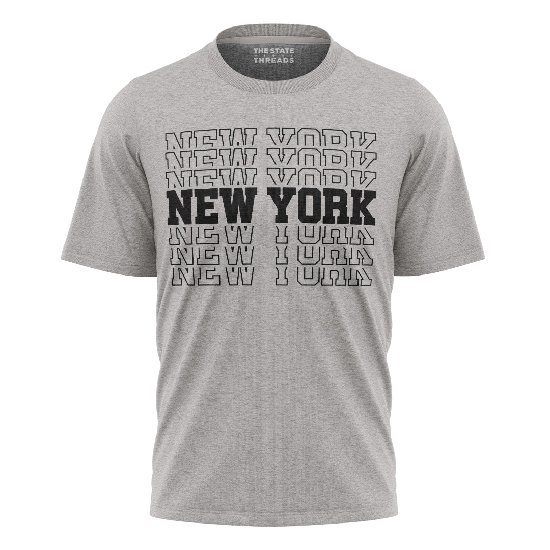 New York Word Print T-Shirt | Unique Souvenir Fashion Tee