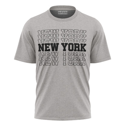 New York Word Print T-Shirt | Unique Souvenir Fashion Tee