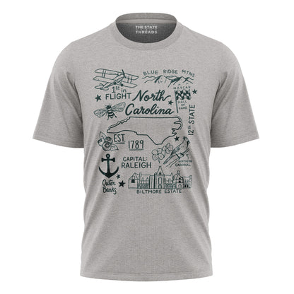 North Carolina Themed T-Shirt | NC Commemorative Tee
